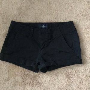 American Eagle black stretch shorts